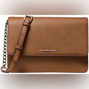 Michael Kors Daniela Large Saffiano Leather Crossbody Bag-Luggage